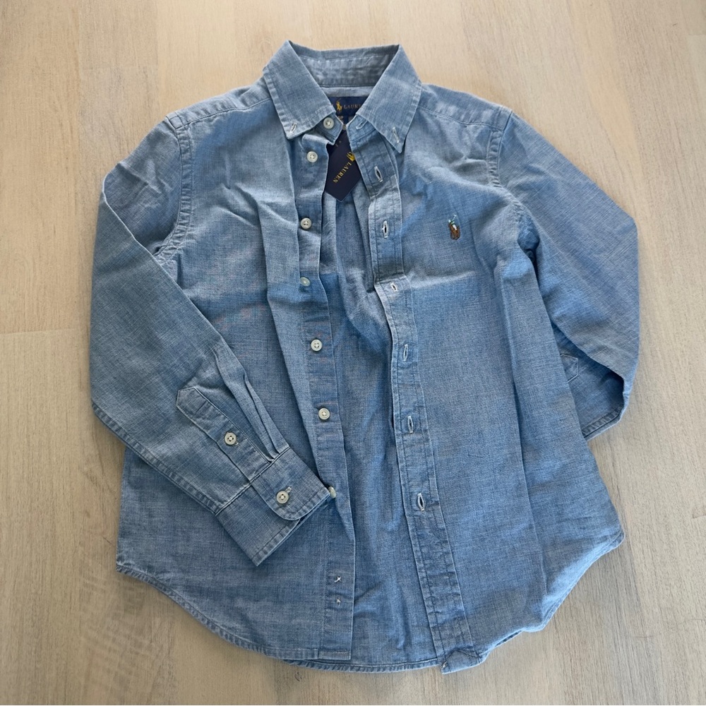 Ralph Lauren Light Blue Kids Button Down Shirt